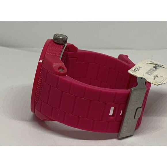 Diesel DZ1439 Unisex Pink Silicone Analog Dial Quartz Genuine Wrist Watch WFH12 - Picture 11 of 11